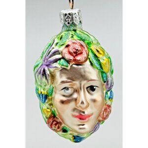 Patricia Breen Breath of Spring Salmon Rose Christmas Ornament 1997 READ